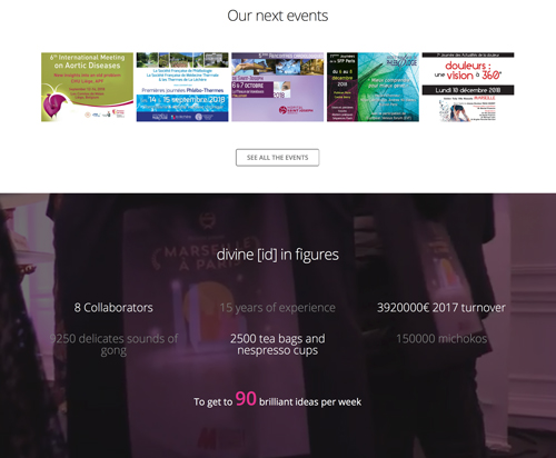 Nouveau site internet de l'agence divine [id] 2018